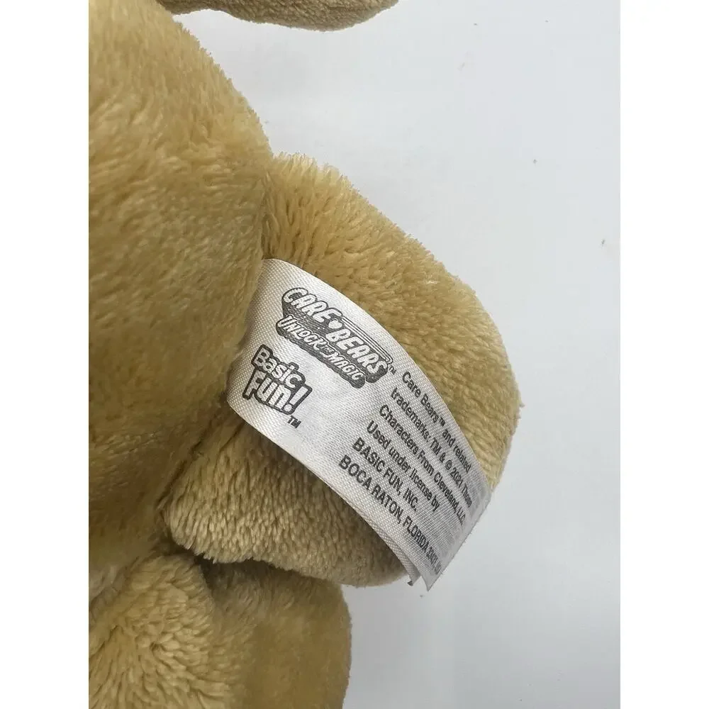 Care Bears Tenderheart Bear Plush Pink Face Brown Hoodie Stuffed Animal Toy